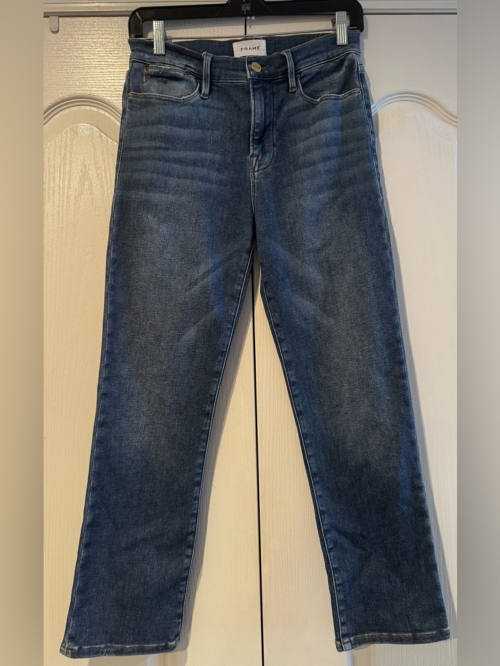 Frame Denim Medium Wash Le High Straight Leg Jeans - Size 28 - Picture 2 of 5